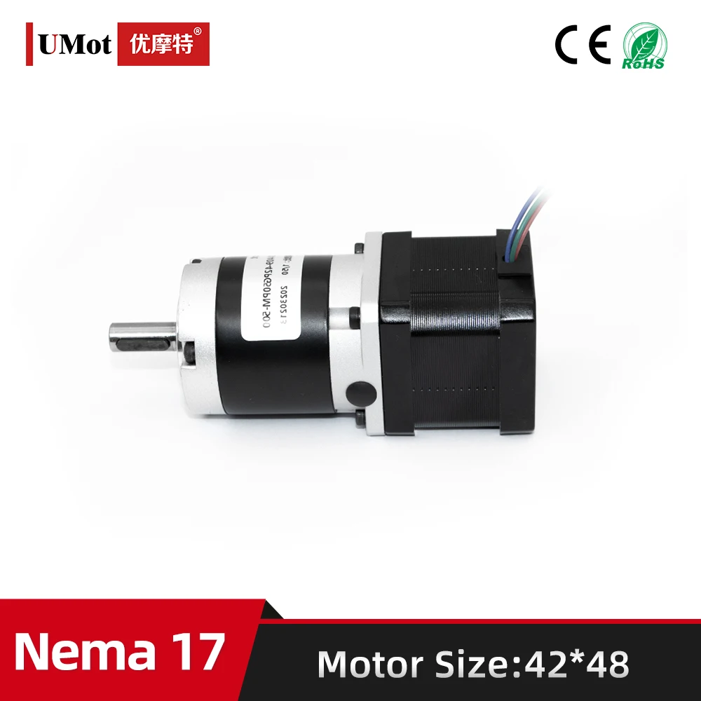 

Ratio 25/50/100 Length 48mm Nema 17 Precision Gearbox Planetary Geared Stepper Motor With Reducer For AGV AMR Vehicles