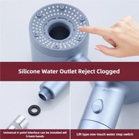 5 Modes Shower Head Set One-Key Stop High Pressure Filter Showerhead Detachable Water Saving Pressurized Shower Head