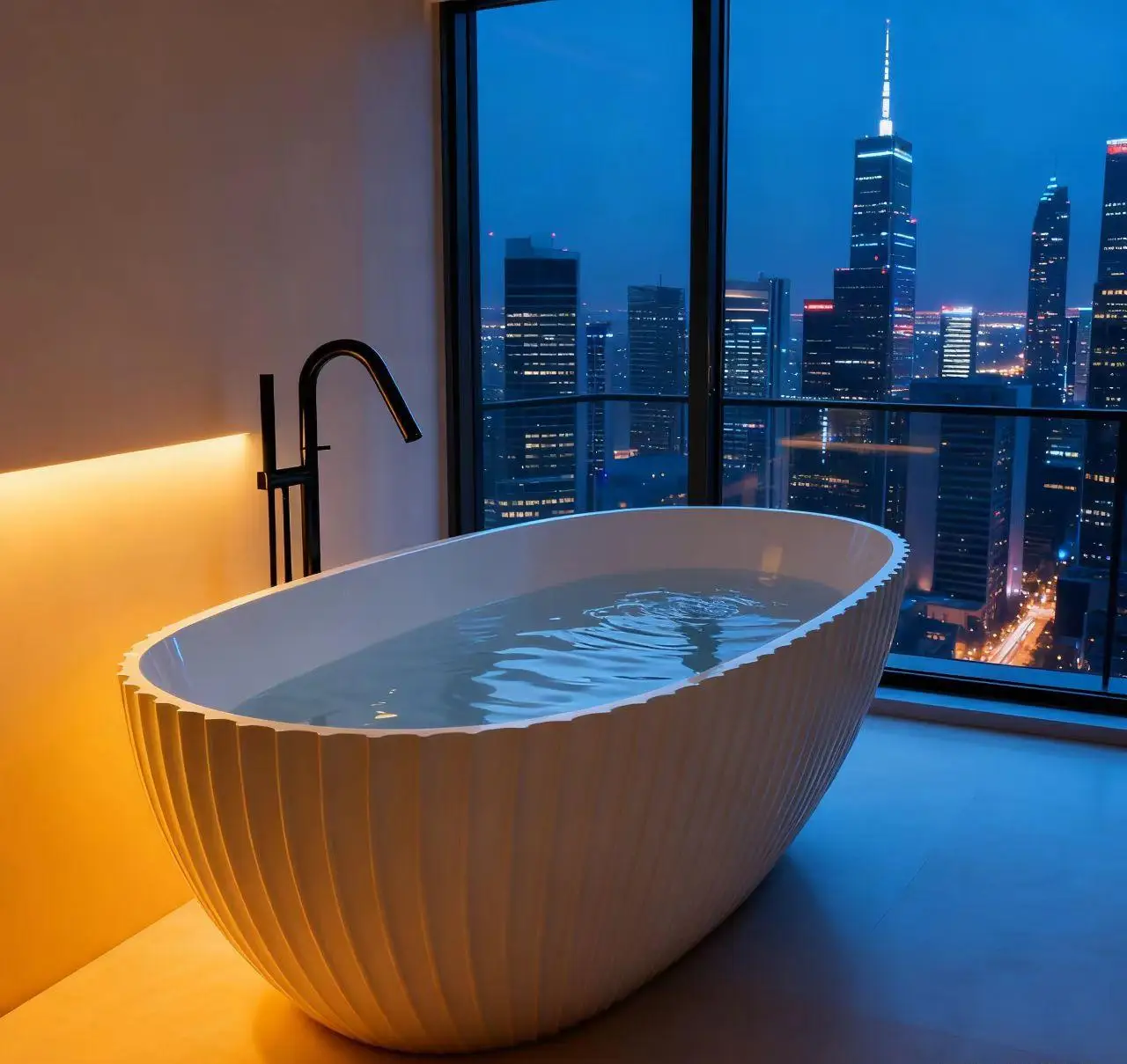 

Freestanding Portable Bathtub Artificial White Marble Stone Acrylic Solid Surface Immersion Bathtub Drain