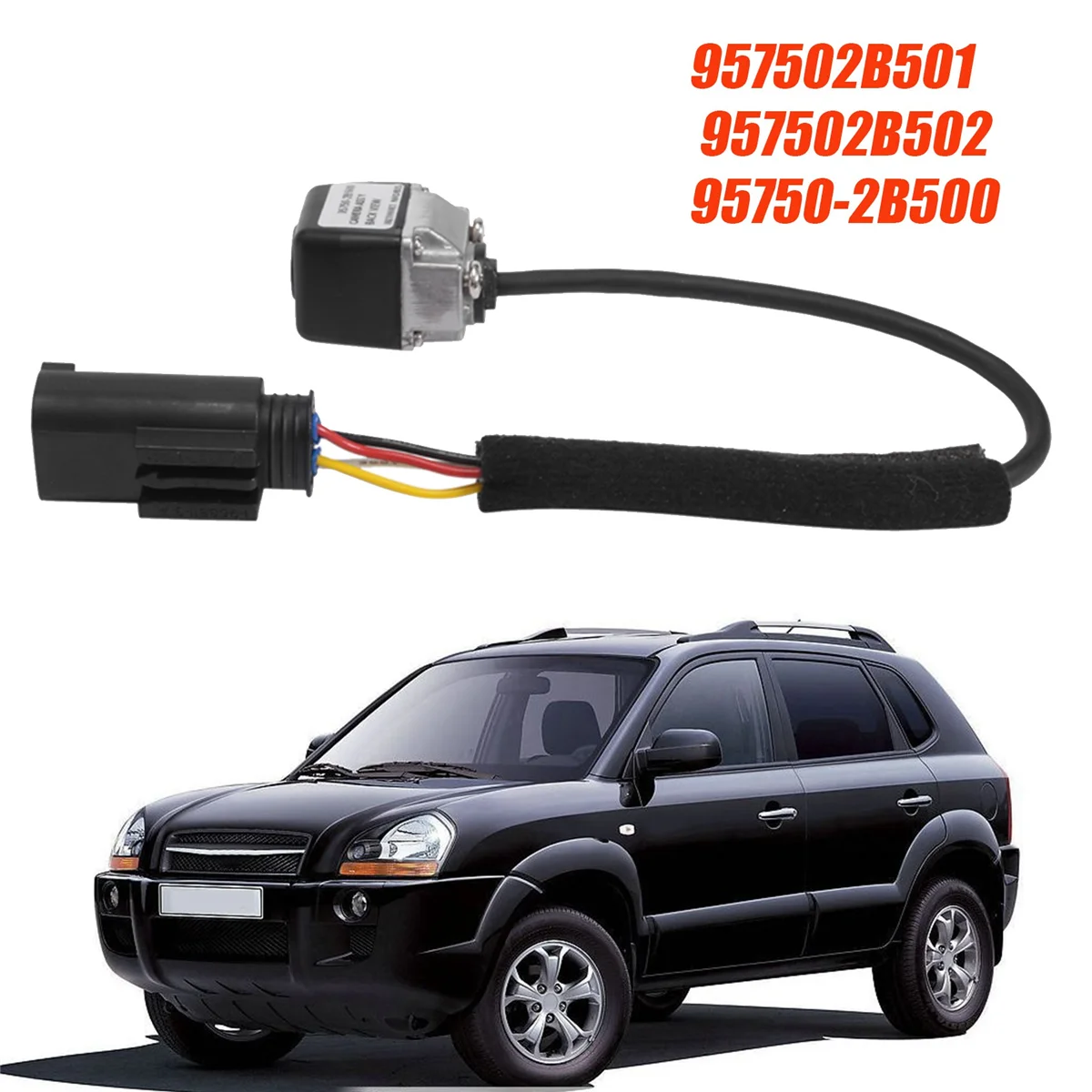 Cámara de visión trasera de marcha atrás para coche, dispositivo 95750-2B500 para Hyundai Santa Fe 2009-2012, cámara de asistencia de estacionamiento de respaldo 95750 2B501