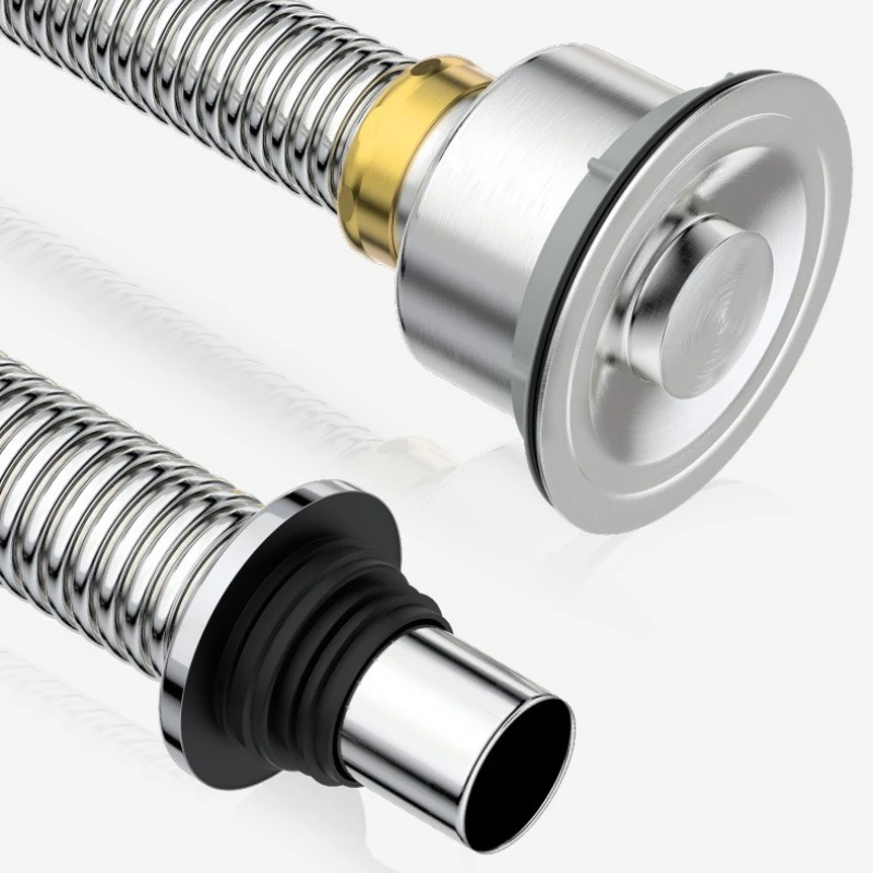 Useful Stainless Steel Kitchen Sink Drain Pipe Anti-odor Water Hose Sink Strainer Connection Overflow Sewer Drainer Universal
