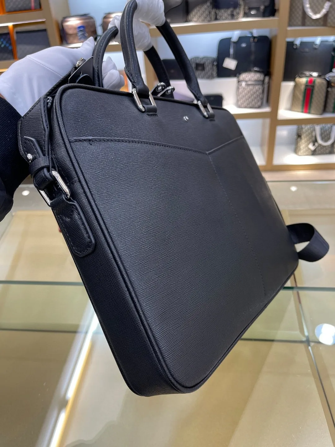 

MB 2101 luxury men's briefcase head layer cowhide handbag business leisure computer bag fashion brand men's bag