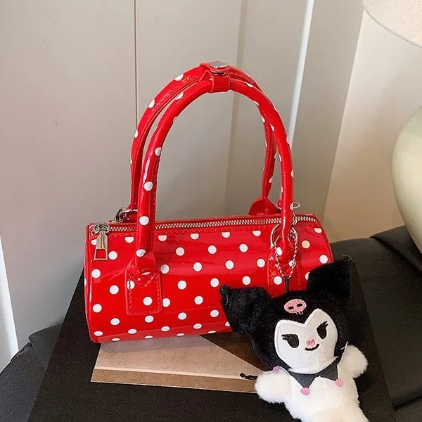 

New handbag exquisite shoulder crossbody bag Boston handbag spicy girl style cute polka dot women's commuting backpack