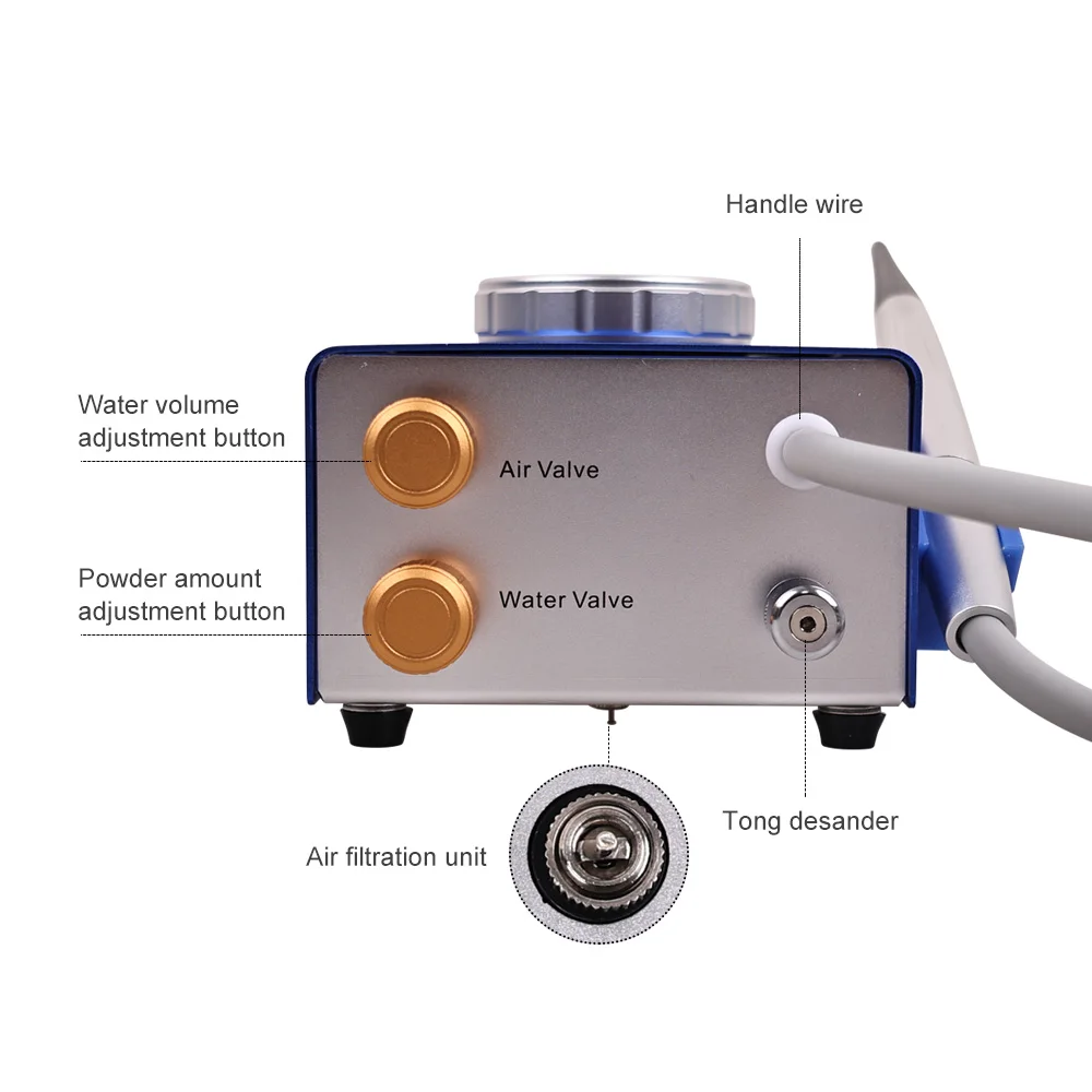 SYJH B2/M4 Dental Air Polisher Sandblasting Machine Teeth Cleaning Flow Air Water Prophy Device Dentistry Laboratory Equipment