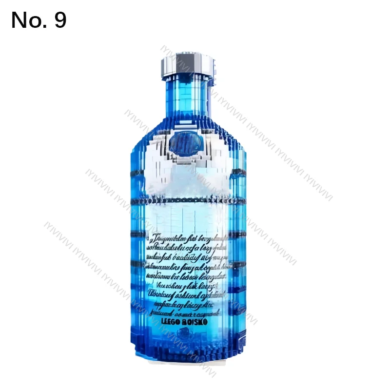 Creative Wine Bottle Building Blocks Set - Home Decor Ornaments Assemble Building Block Kit Unique Gift Idea New Series