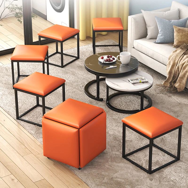 Living Room Stool Dining Chairs Mobile Nordic Kitchen Simplicity Modern Dining Chairs Lounge Bedroom Sandalye Luxury Furniture