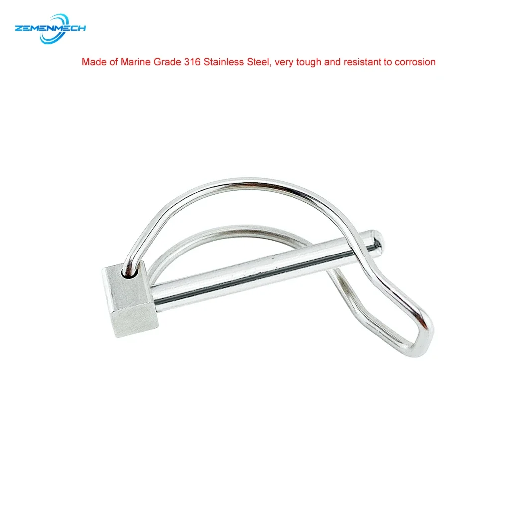 316 Stainless Steel Quick Lock Release Trailer Towing Coupler Safety Pin Bicycle Stroller Cargo Boat Stage Leg Hitch Hook Clip