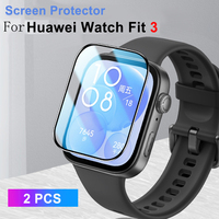 Soft Glass For Huawei Watch Fit 3 Film Cover Smartwatch Curved 9D tempered Screen Protector for huawei watch fit 2 3 accessories
