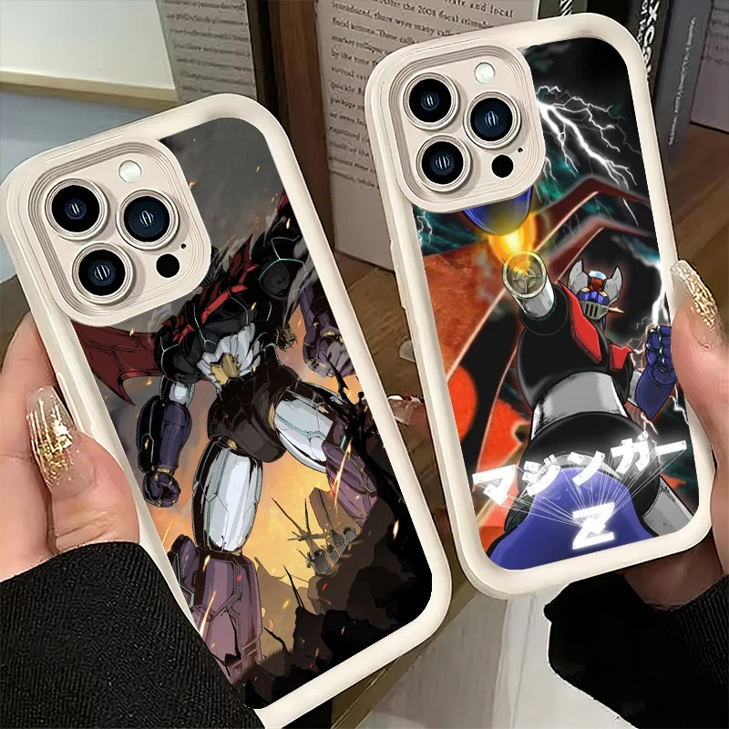 Funda para Teléfono iPhone 17 Air 16E 15 16 Pro Max M-Mazinger Z Anime, Carcasa de Silicona Suave para 14 Plus 13 12 Mini