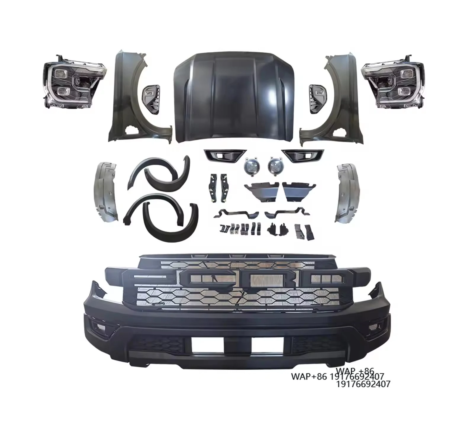 

For Ford Everest 2016-2021 Car Accessory Upgrade Pickup 4x4 Raptor Body Kits with Bumpers Body Kit