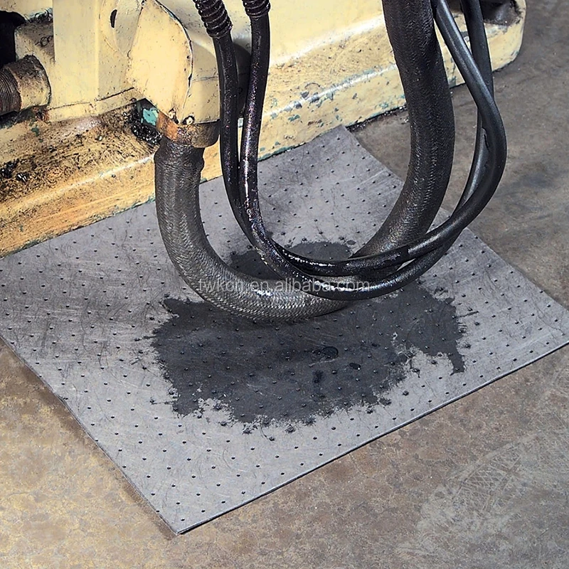 Fogli super assorbenti in polimero per fuoriuscite di olio assorbente chimico per la risposta Buona assorbimento Giallo Hazmat Assorbimento rapido del tampone