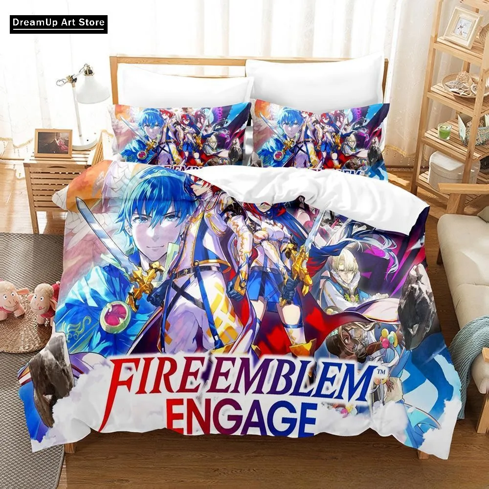 3D Print Fashion Game Fire Emblem Engage Bedding Set Boys Girls Twin Queen Full Size Duvet Cover Pillowcase Bed Adult Bedroom