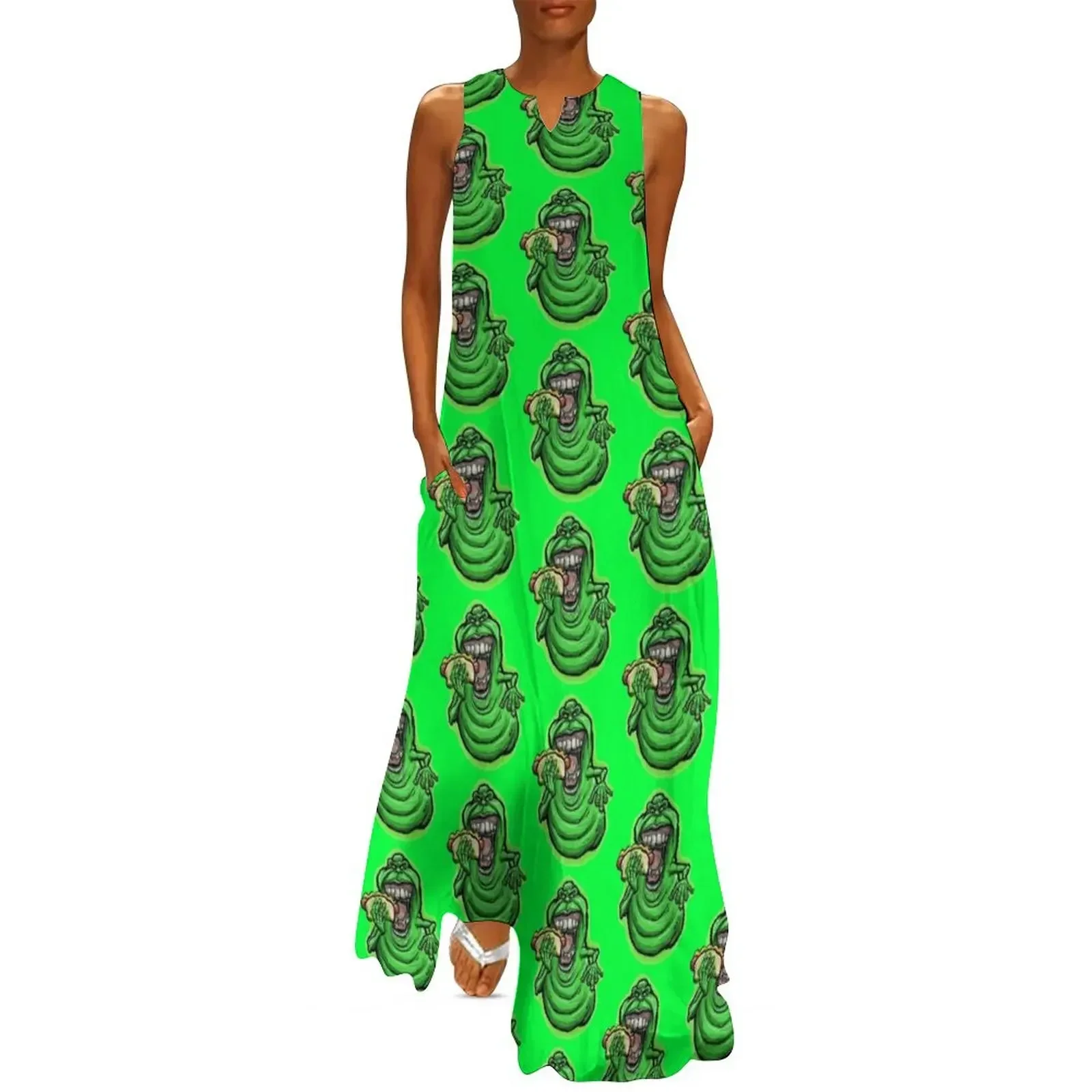 

Slimer from Ghostbusters Long Dress dress summer 2025 women dress clothes Clothing female