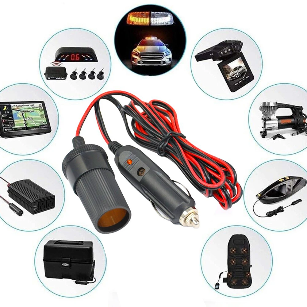 

Удлинитель для автомобильного прикуривателя 2М/5М, 12/24В, 10А, усиленный кабель-удлинитель для прикуривателя