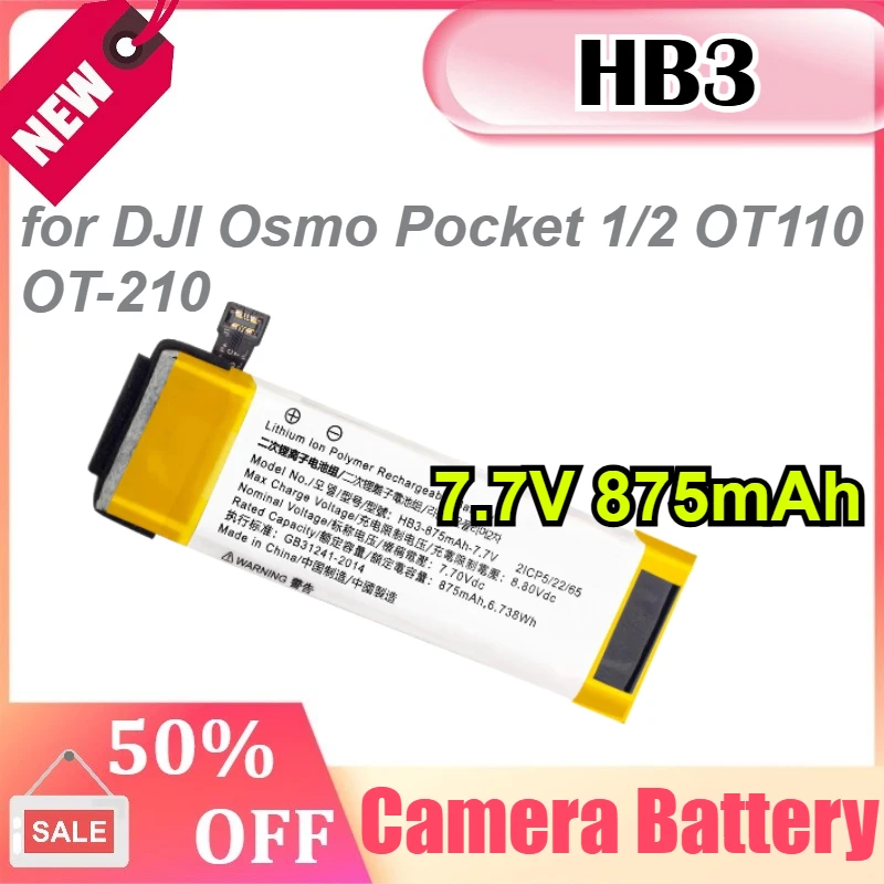 

HB3 7.7V 875mAh for DJI Osmo Pocket 1/2 OT110 OT-210 Rechargeable Li-ion Battery