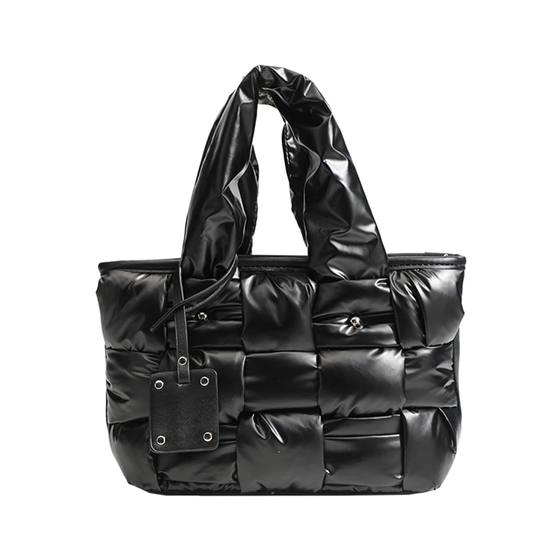 

Casual Handwoven Puffer Tote Bags For Women Luxury Designer Handbags Purses 2025 New In Polyester Top handle Underarm Shoulder