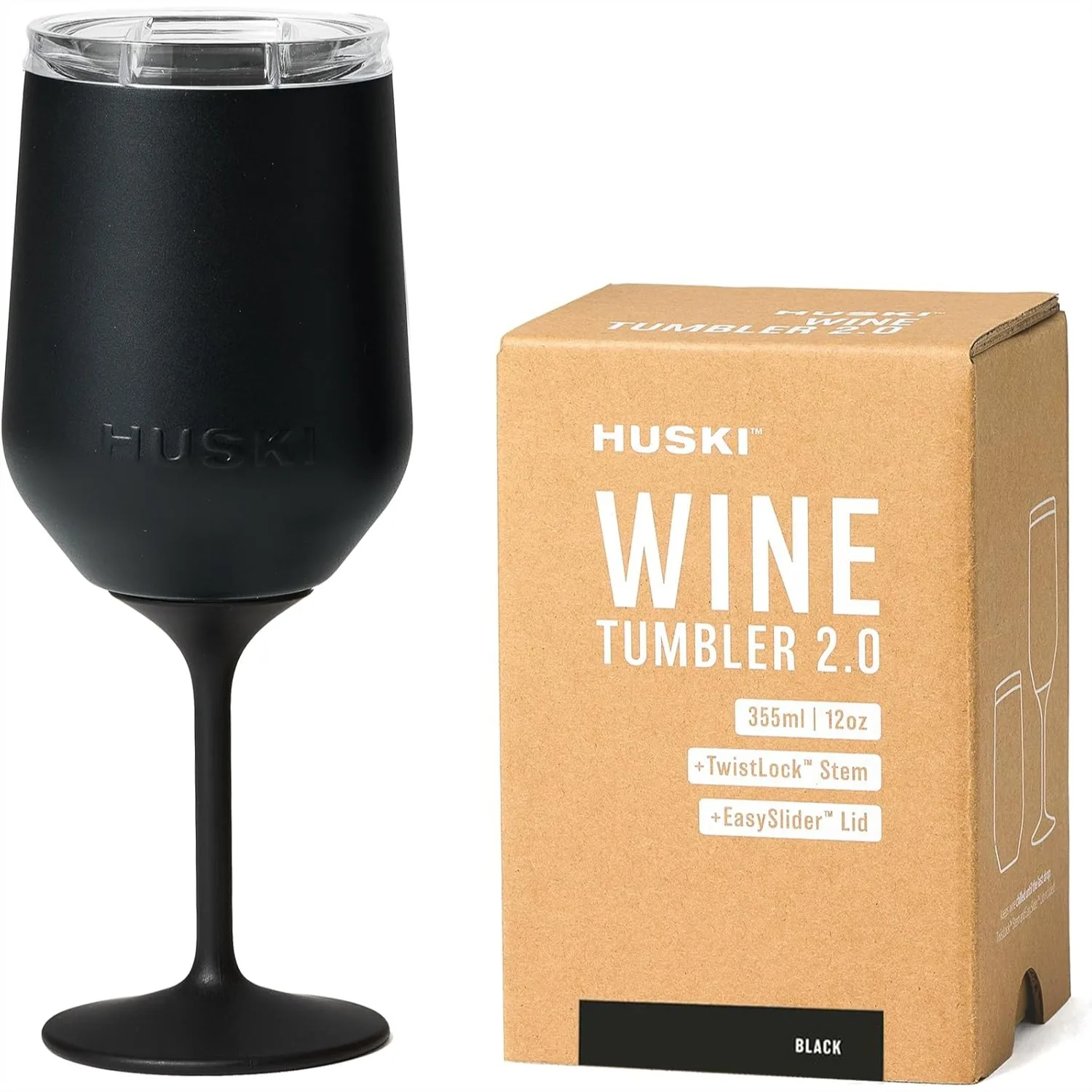 

Stainless Steel Wine Tumbler with Lid, 12oz Triple Insulated Stemless Cup, Award-Winning Design, Great Gift
