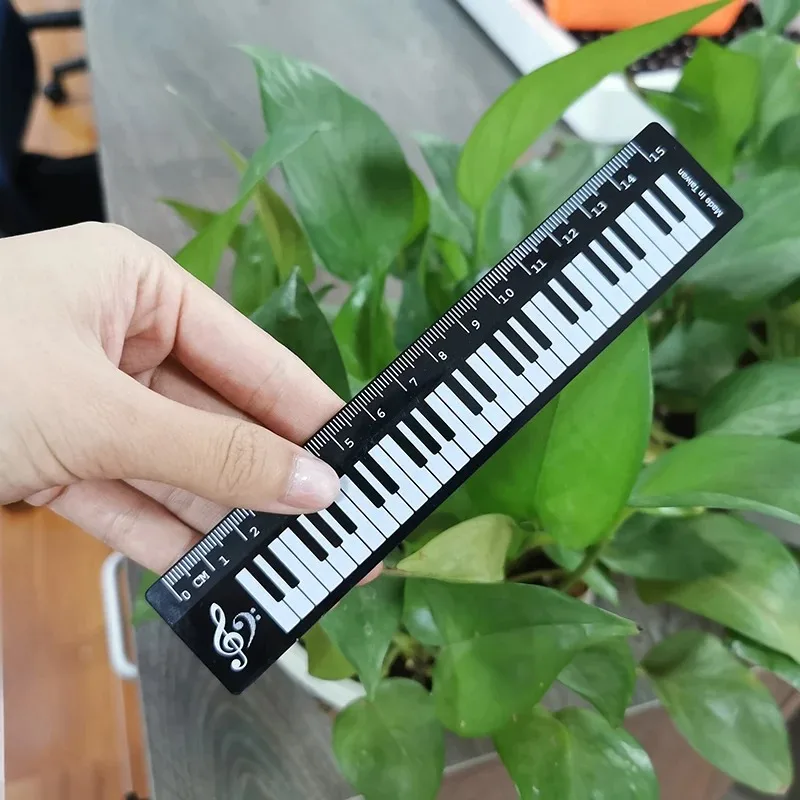 1/3pcs Creative Music Ruler 15cm, Piano Design Measuring Tool & Bookmark, for Musicians, Office, School Stationery Supply