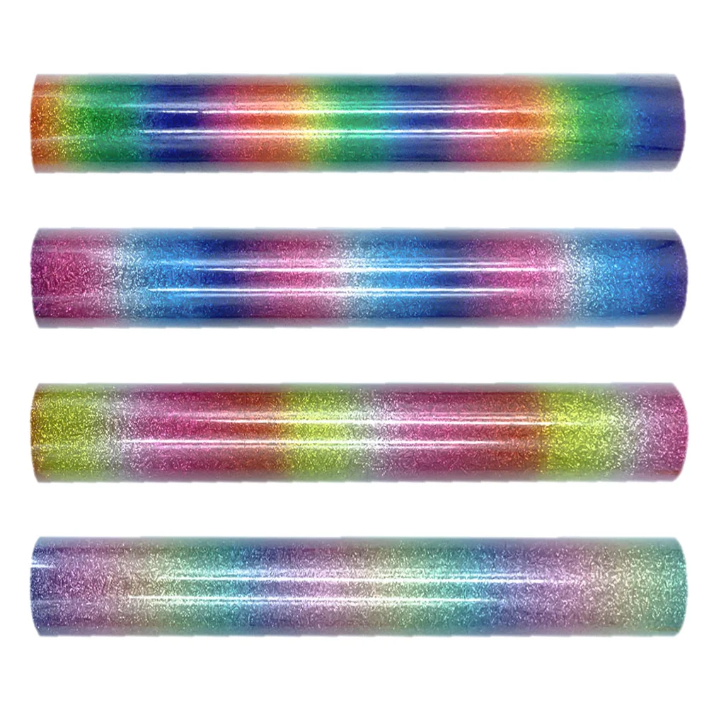 

4Pcs PVC Engraving Lettering Films Heat Transfer DIY Garment Craft Film for Clothing Heat Transfer Film DIY Supply