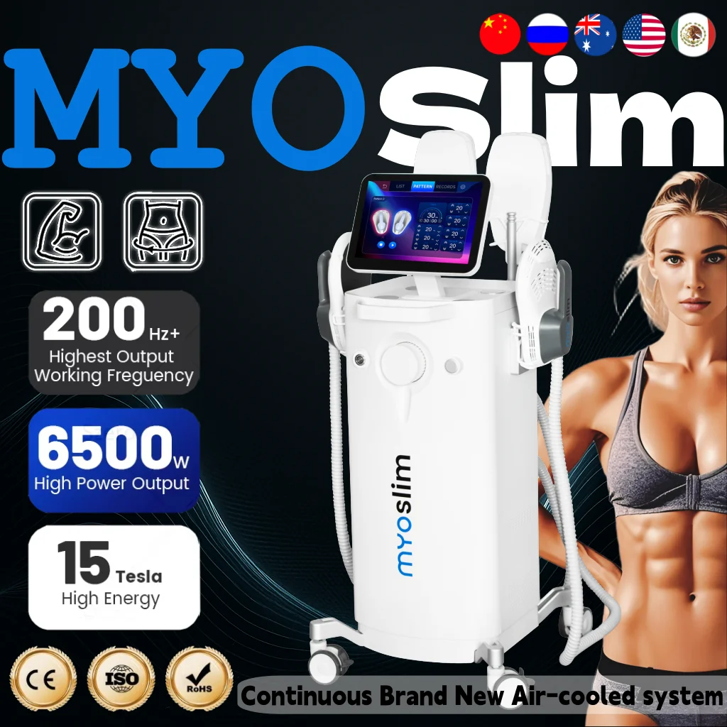 

Myoslim6500W EMS RF машина для коррекции фигуры сжигает жир для похудения и похудения бедер, стимуляция мышц живота, формирование мышц