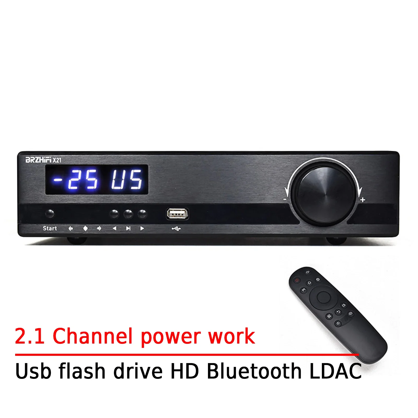 

Fever 2.1 Channel High Power Amplifier U Disk HD Bluetooth LDAC Digital Decoding Lossless Playback