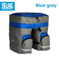 Roswheel Lightweight 60L Bicycle 3-In-1 Rear Seat Bag Double-Sided Donkey Bag Blue Grey Color Motorcycle Equipment Accessories