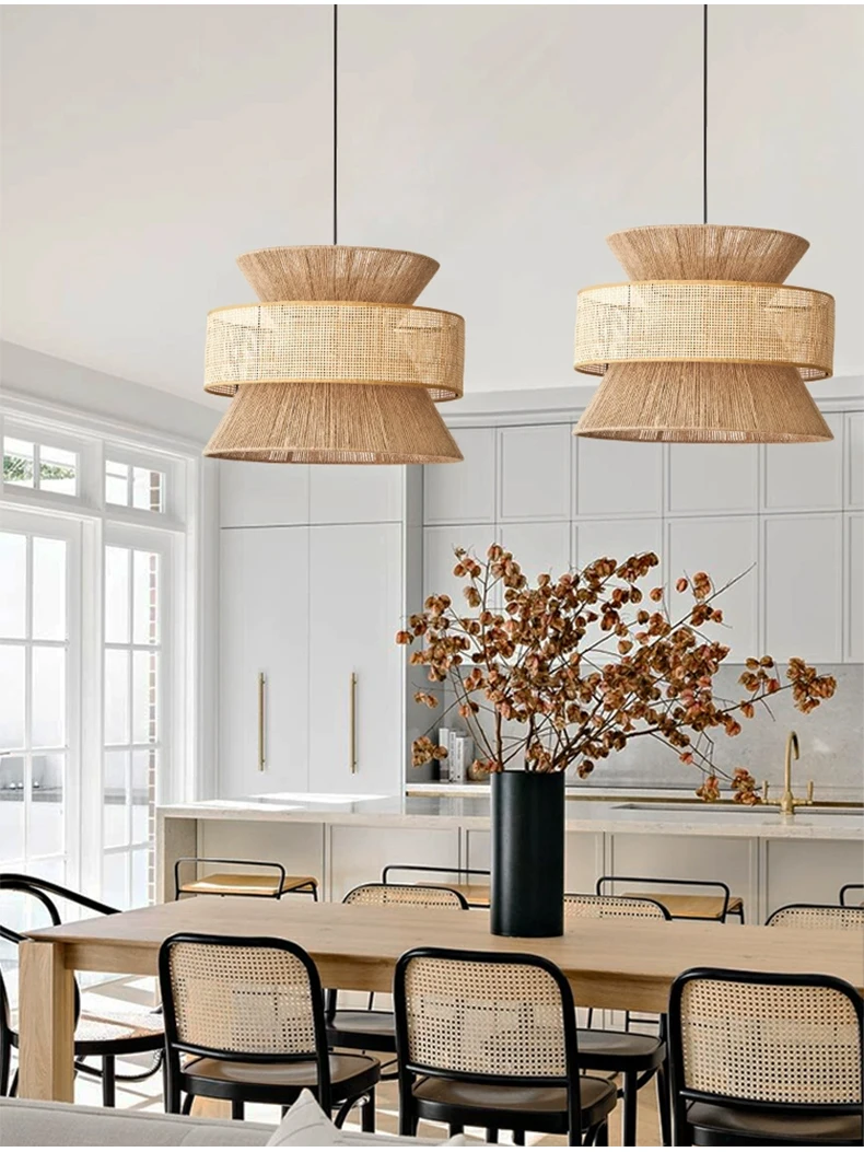 Handgemaakte Rotan Hanglamp | Natuurlijke Verlichting voor Woonkamer