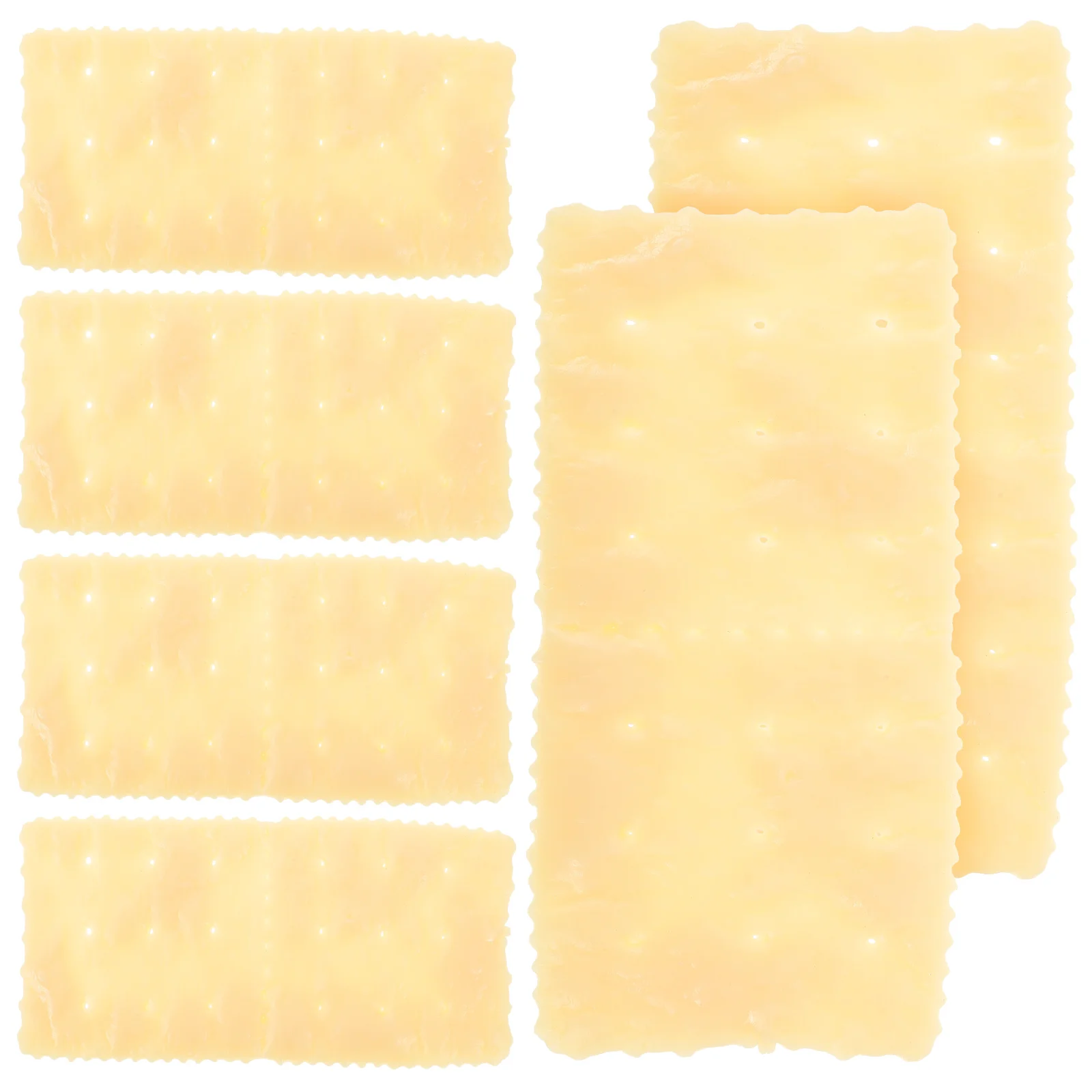 

6 Pcs Simulation Soda Crackers PVC Cookies Realistic Decorative Models Miniature Food naments Resin Cookie Props Teaching Aids