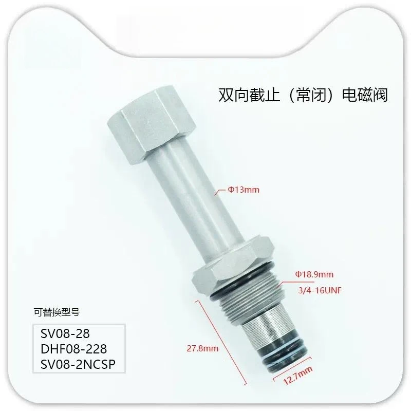 for Two Position Two Way Normally Closed Thread Cartridge Solenoid Pressure Relief Valve SV08 28 SV08 2NCSP
