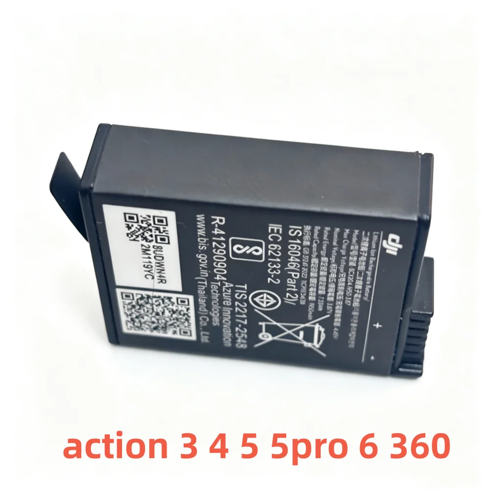 

100%Original 1950mAh 3.87V for DJI BXC204-1950-3.87 Osmo Action 3 4 5 5pro 6 360 Sports Camera Battery