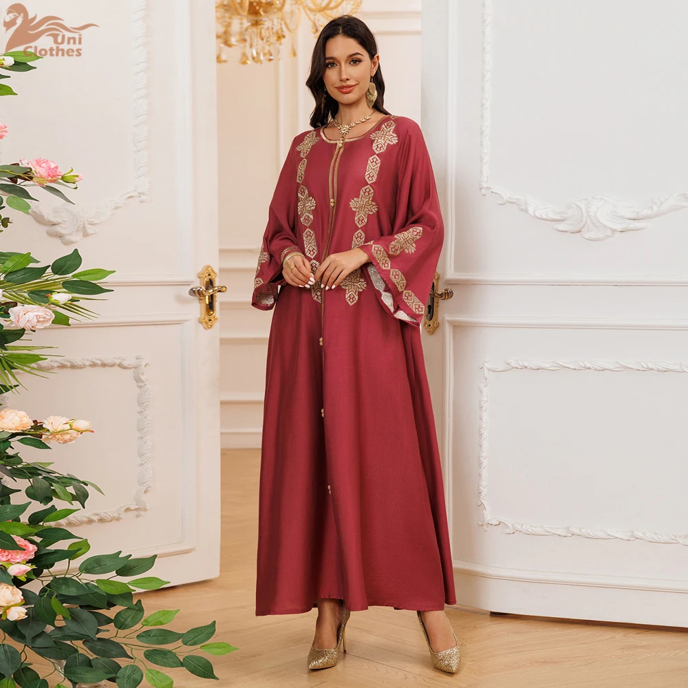 

Moroccan Caftan for Women Party Dresses Jalabiya Embroidery Ramadan Kaftan Dubai Abayas Islam Vestidos Muslim Arab Long Robe