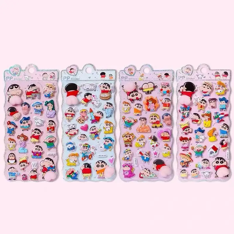 Crayon Shin-Chan Butt Pinch Decompressie Sticker 3d Diy Telefoonhoesje Decoratieve Sticker Journal sticker