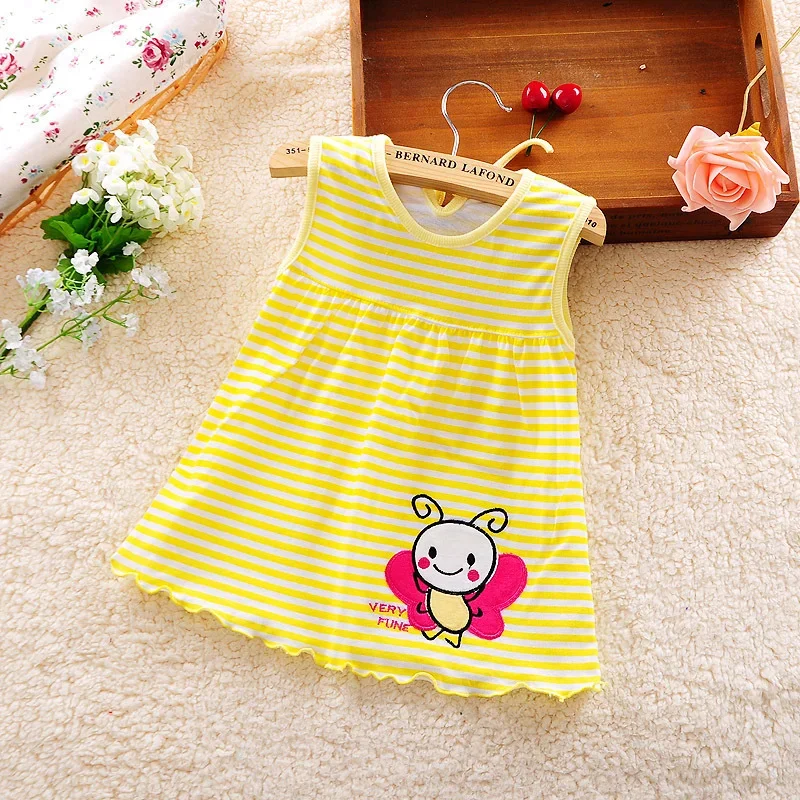 Nuevo vestido de verano para bebé, ropa para niños, vestido de princesa de algodón para niñas, ropa para niñas, falda de 0 a 2 años, vestidos para