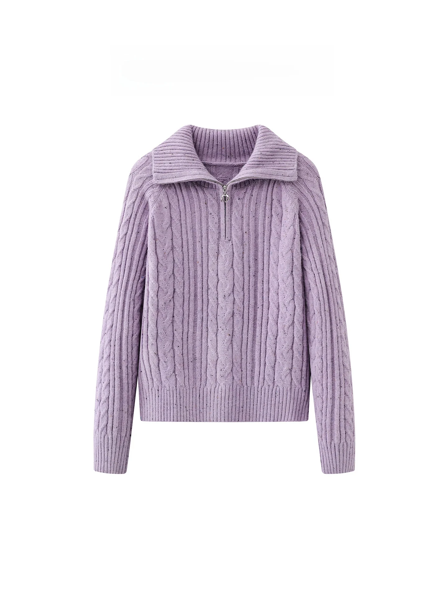 

La Chapelle женский вязаный свитер с застежкой-молнией и цветочным принтом, мягкий уютный дизайн, свободный крой, длинный све, зима