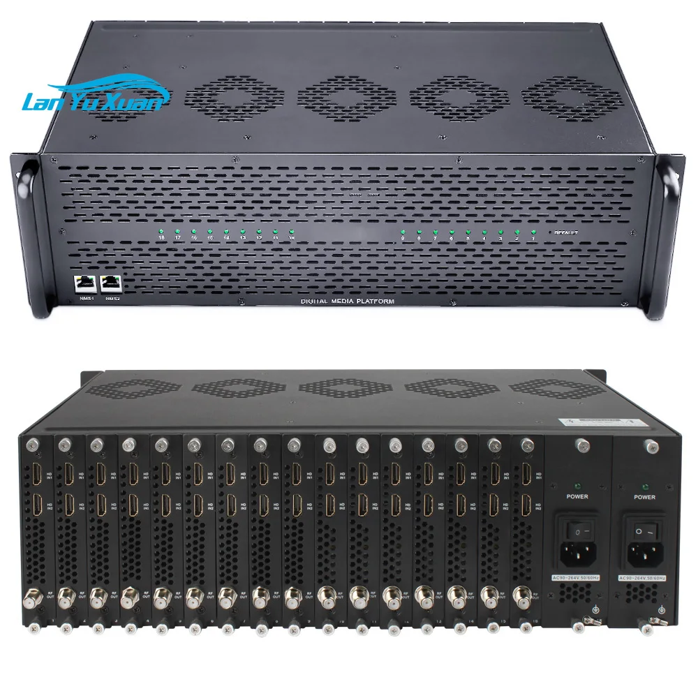 High Density Compact Multi Channels HD Video to Analog RF Modulator 48 32 16 Channels Analog Modulator