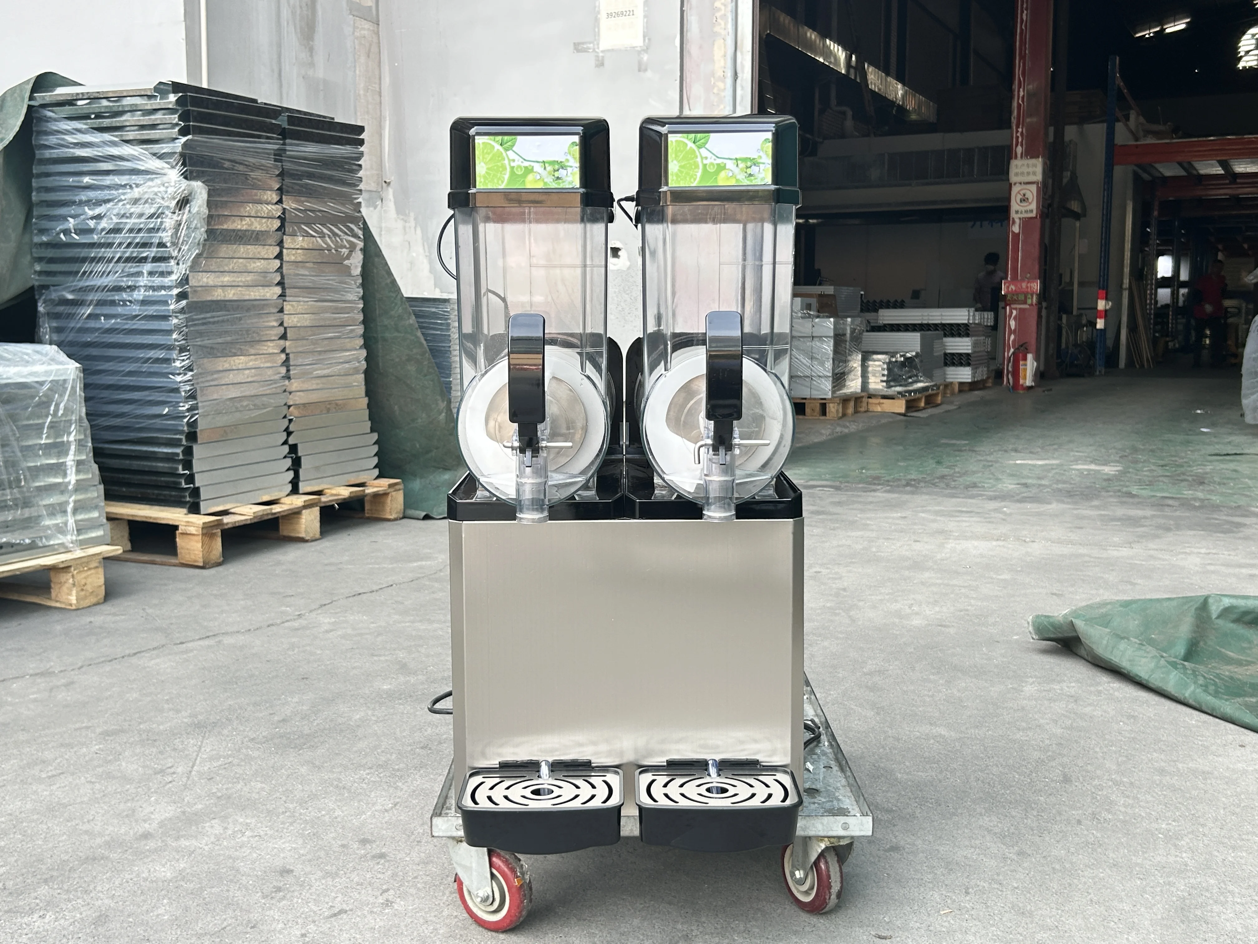 Máquina de Granizados Comercial de 2 Tanques de 15L para Bebidas y Smoothies - Precio de Máquina para Hacer Granizados y Hielo