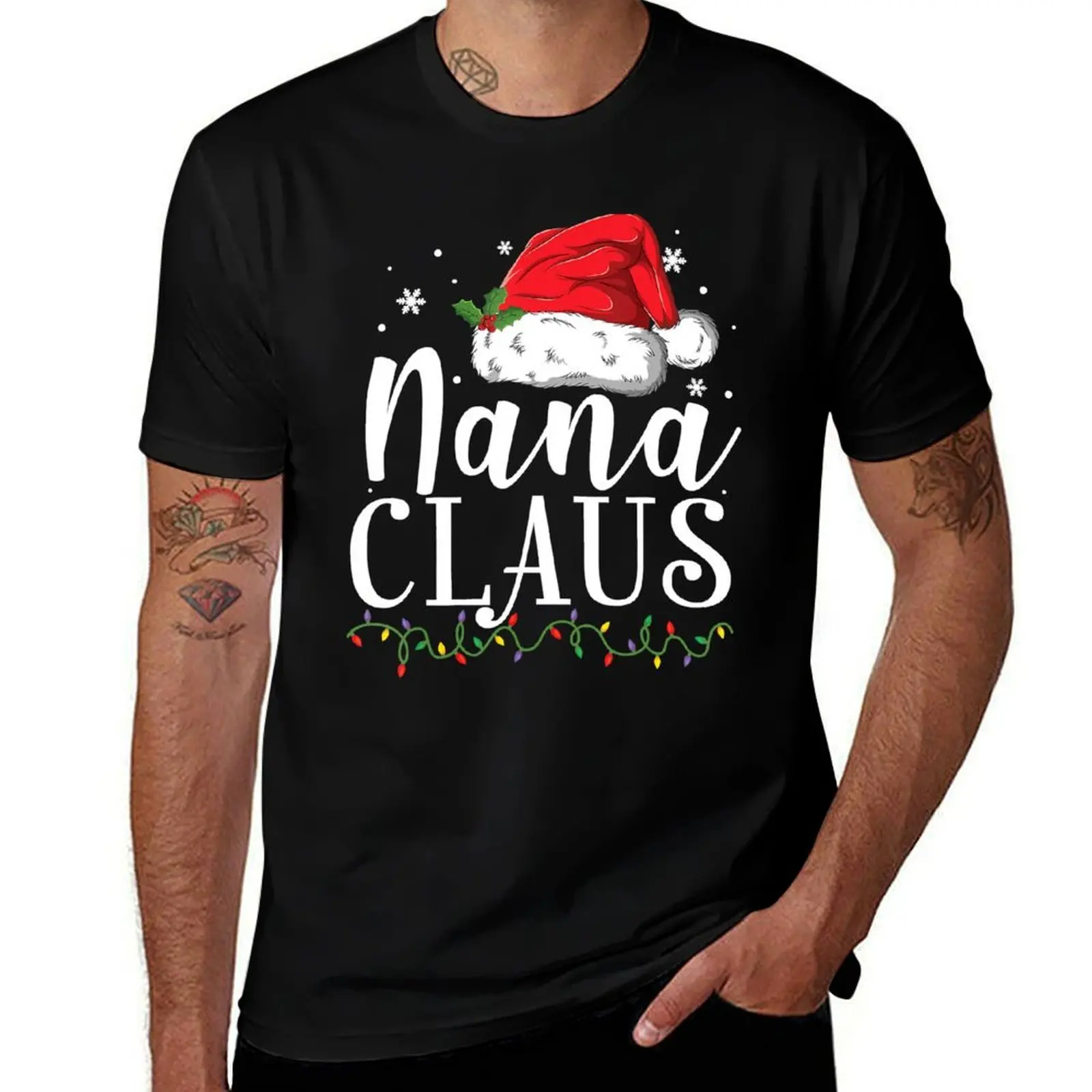 

Nana Claus Christmas Pajamas Santa T-Shirt funny t shirts cotton t shirt man casual T-Shirt