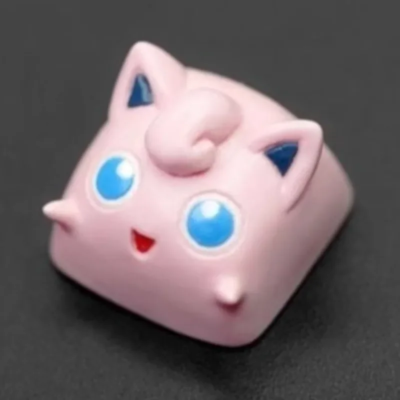 Anime Pokemon Keycaps Jigglypuff DIY el yapımı özel reçine KeyCaps karikatür KeyCaps mekanik klavye aksesuarları tatil hediyeler