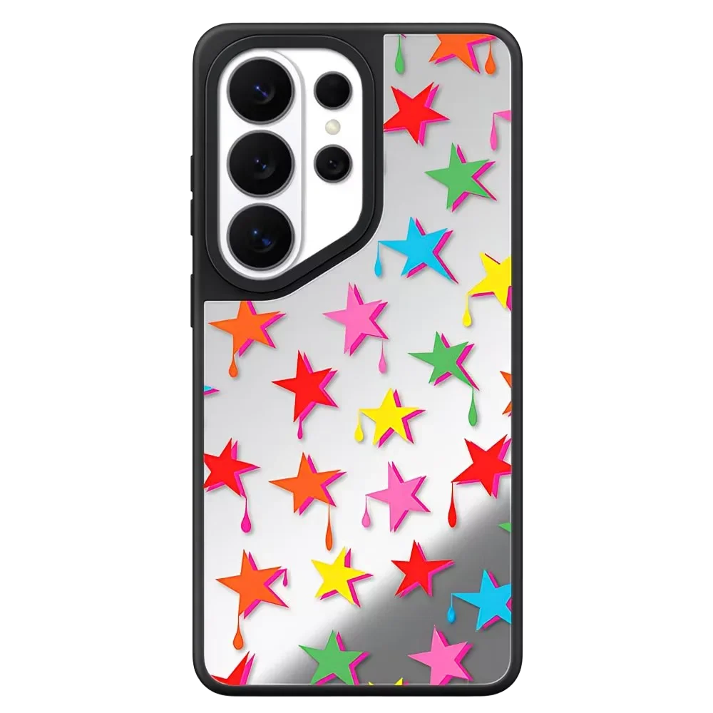 Creative Colorful Stars Mirror Magnetic Case: Compatible with Samsung Galaxy S23 U S24U S25 S26 Ultra S25+ S26 Plus Shell