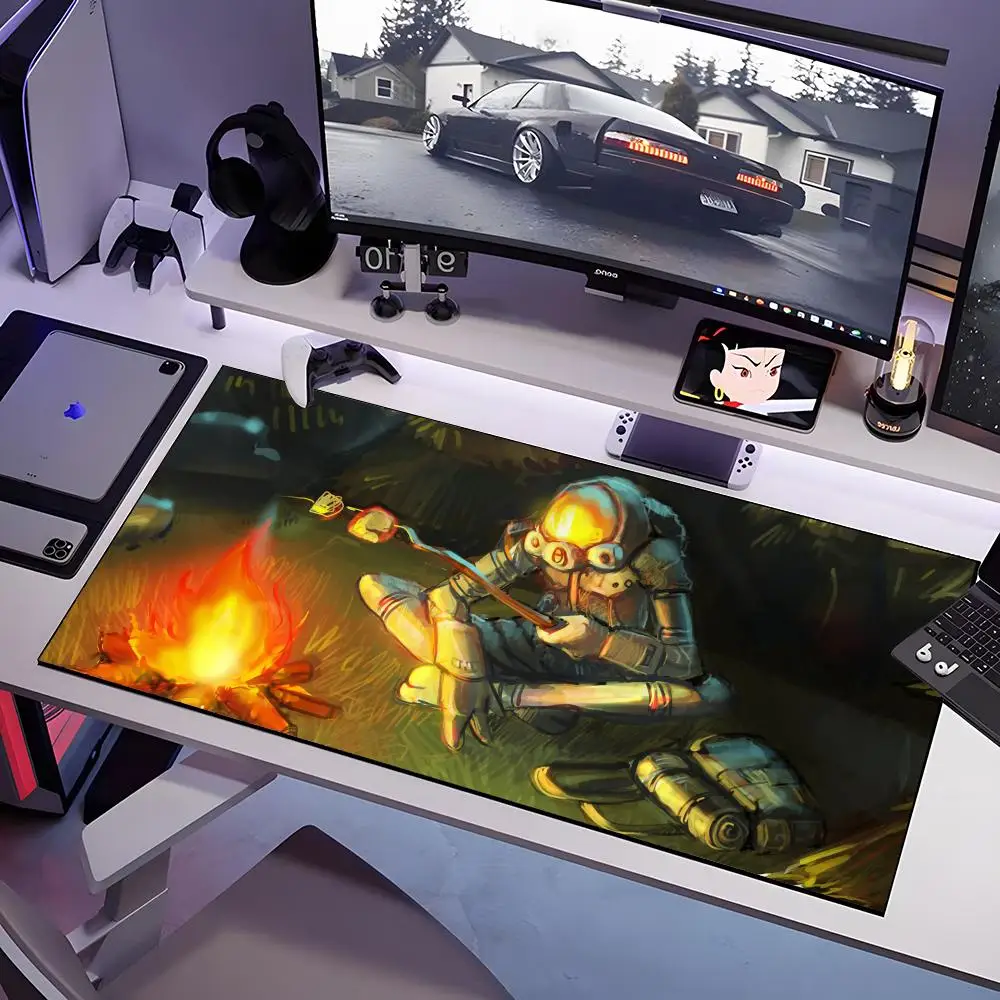 لوحة ماوس ألعاب O-Outer Wilds كبيرة مضادة للانزلاق من المطاط المطاط لوحة مكتب متينة بحافة سميكة مناسبة للمكتب والغام #4