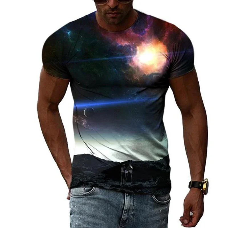 

The Surface of Mars Summer Harajuku Design Fashion Men T shirt Hot Summer 3D All Over Printed Tee Tops shirts Unisex T shirt