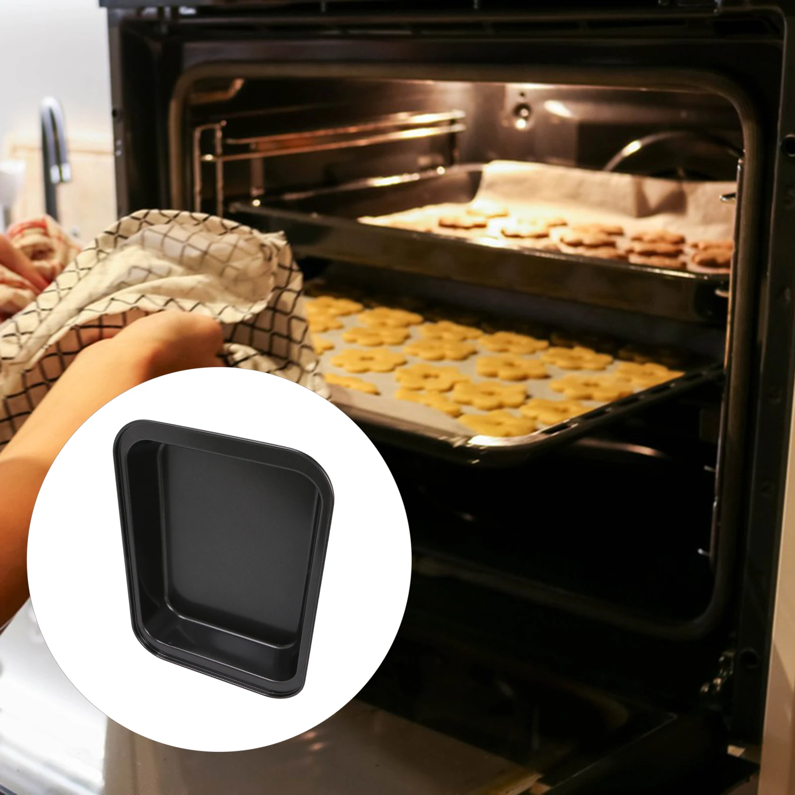 Rectangular Baking Pan With Good Stability For Baking Cakes, 12.4x8.58 Inches