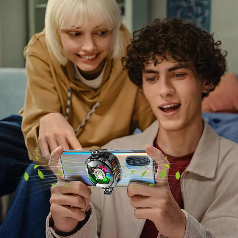 Cellphone Radiator 3 Speeds Smartphone Cooling Fan Phone Semiconductor Radiator Portable Phone Cooler For Live Streaming Outdoor