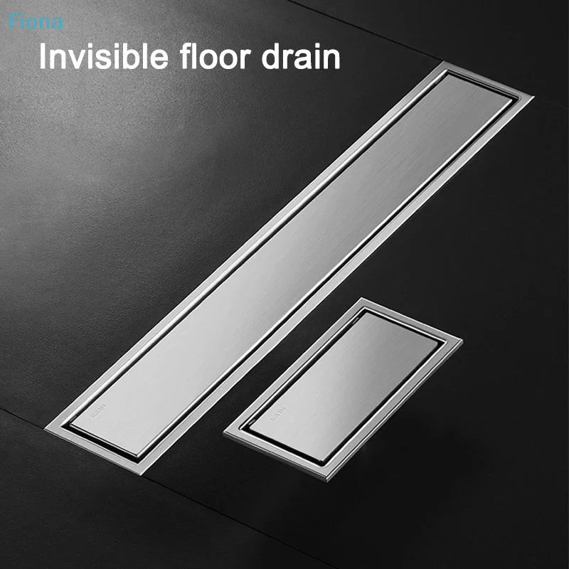 ♤ Desagüe de Piso Oculto de Acero Inoxidable - Desagüe de Ducha Lineal y Cuadrado Antiolores para Baño