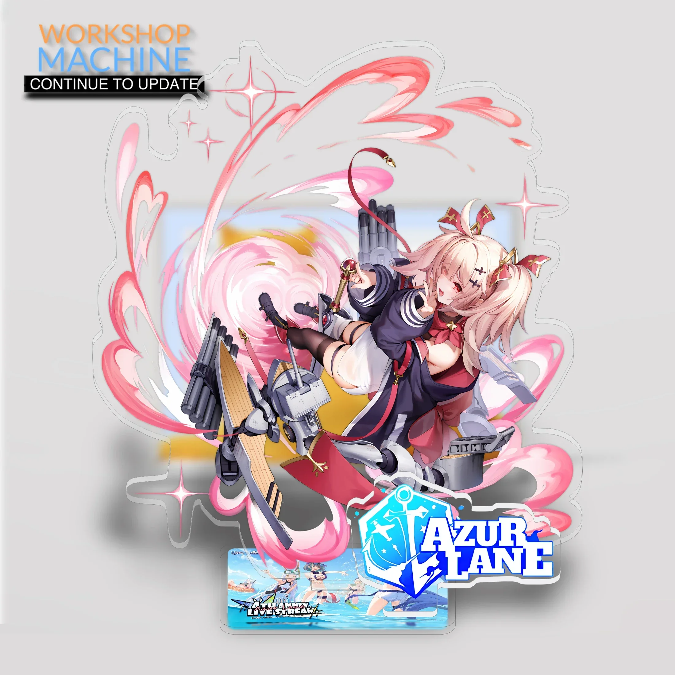 Azur Lane P3 Anime Decorações, Computador Desk Decoração, Transparente Acrílico Figuras Stand, Lembrança Tendência, Alta Precisão