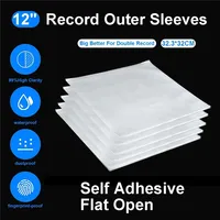 50PCS OPP Gel Recording Protective Sleeve for Turntable Player LP Vinyl Record Self Adhesive Records Bag 12\