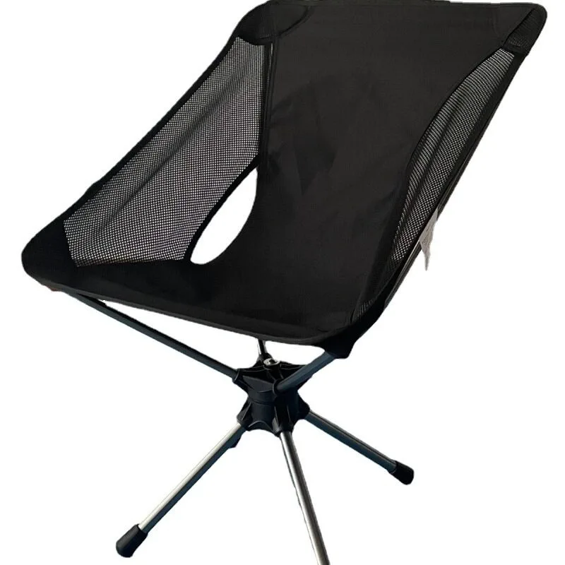 360° Swivel Moon Chair  Portable Aluminum Alloy Fishing Chair  Lightweight Foldable Outdoor Seat for Camping Beach Garden Hiking