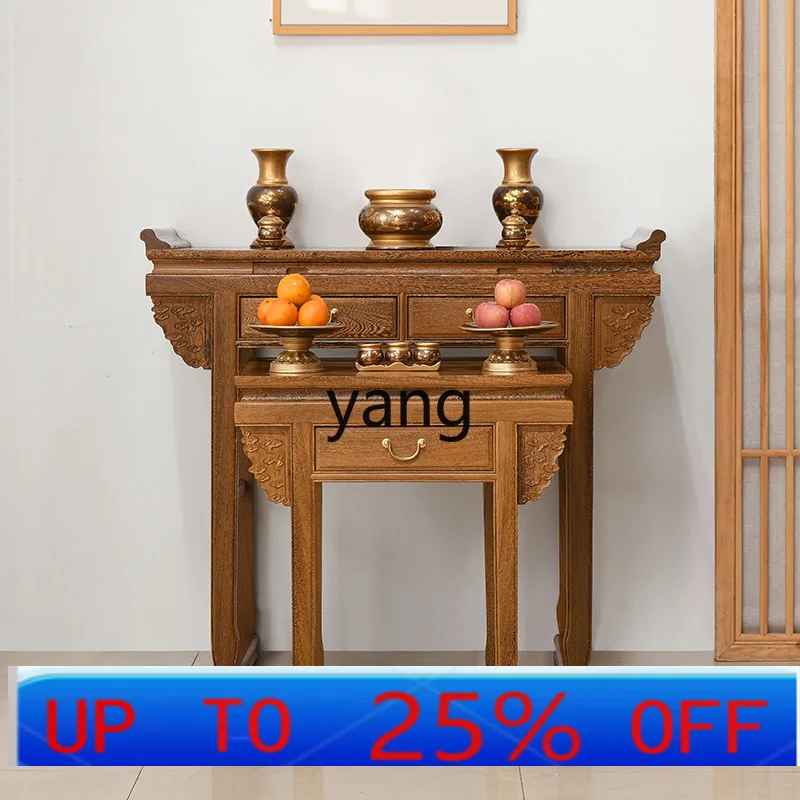 

LMM new Chinese-style all-solid wood Buddha table incense case for Taiwan household shrine