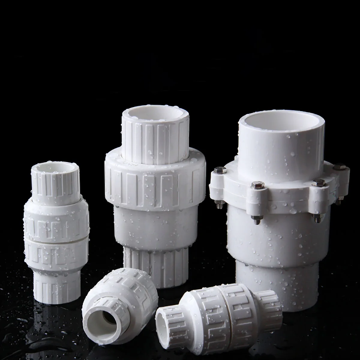 1Pc ID 20~63mm PVC One Way Non Return Valve Vertical Check Valve Garden Irrigation Aquarium Water Pipe Fitting Adapter Connector