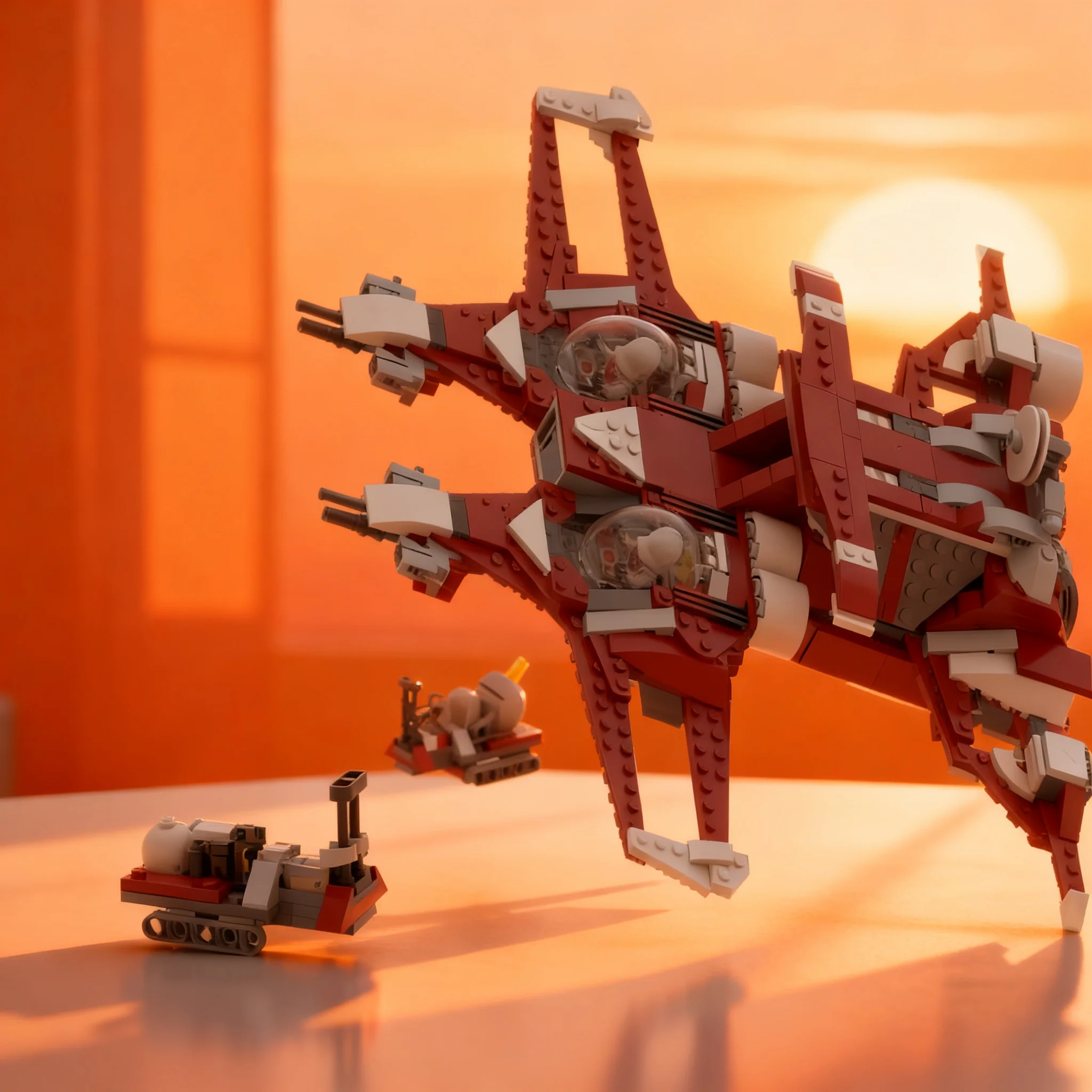 640pcs MOC Coruscant Galaxy Commander Space Classic Space Model Building Blocks Christmas Gifts Craft Art Creative DIY Birthday